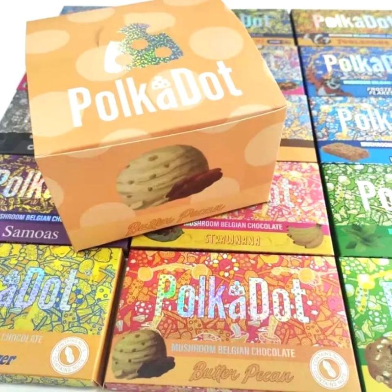 PolkaDot Chocolate Bar Packaging Boxes | 20 Flavors